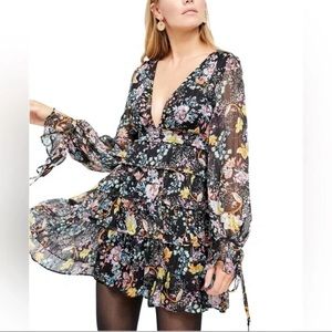 Free People Closer to the heart Mini Floral dress NWT